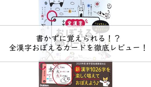 小中学生におすすめの漢字の覚え方　全漢字おぼえるカードをご紹介します。　