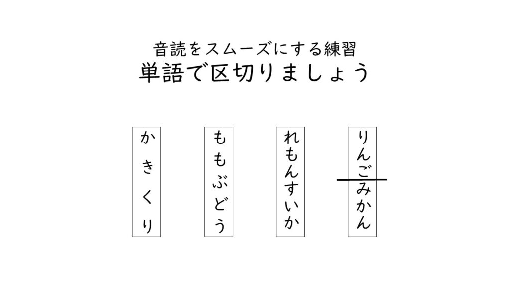 プリント教材 単語を見つけて区切りましょう! 音読をスムーズにするための教材です。 | ことばSTブログ